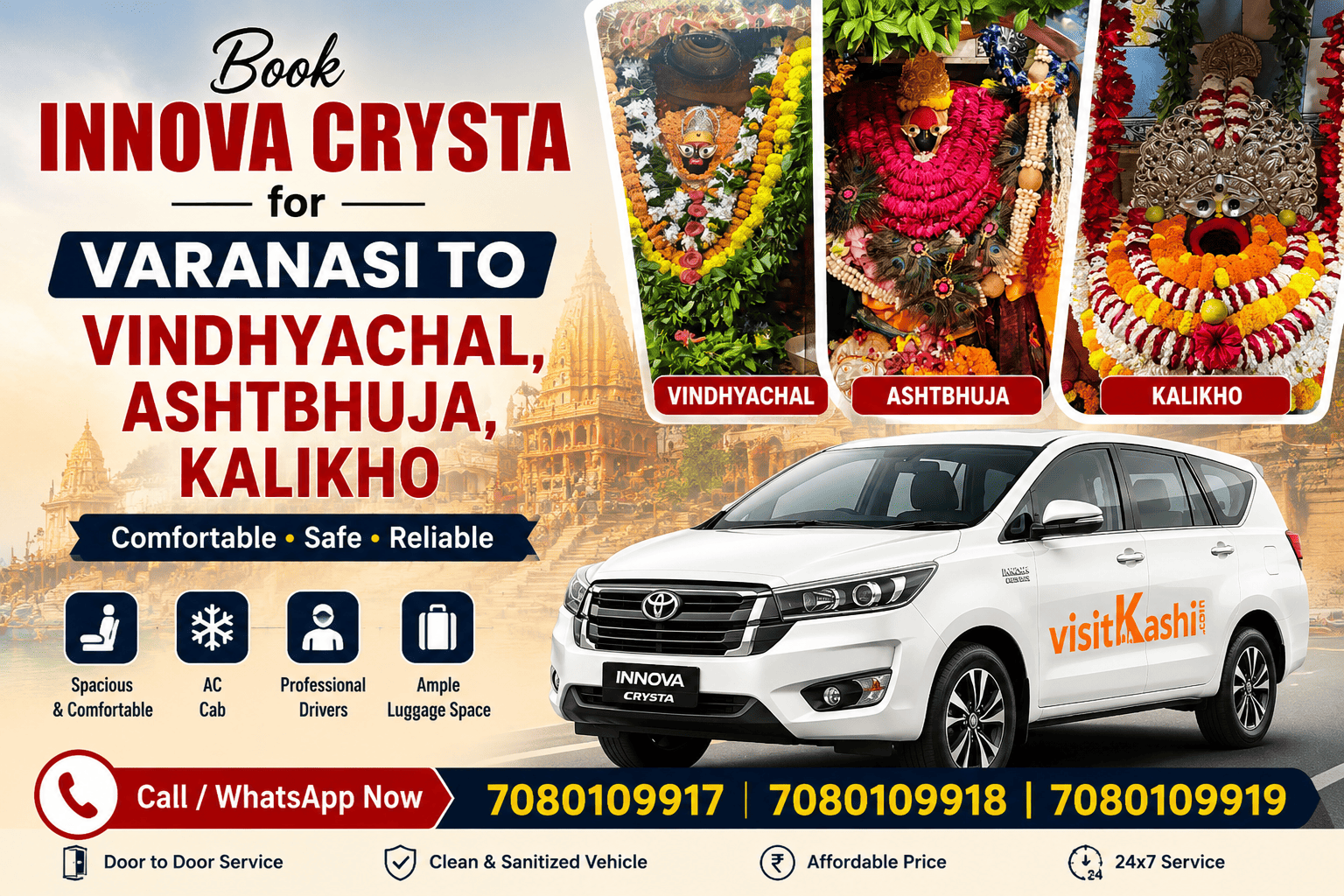 Book Innova Crysta for Varanasi to Vindhyachal