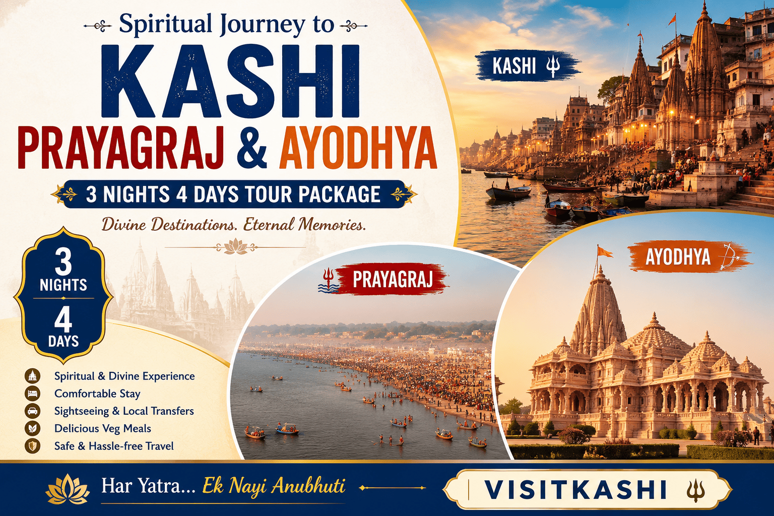 Varanasi, Prayagraj & Ayodhya 3 Nights 4 Days Tour Package | Spiritual Journey 2